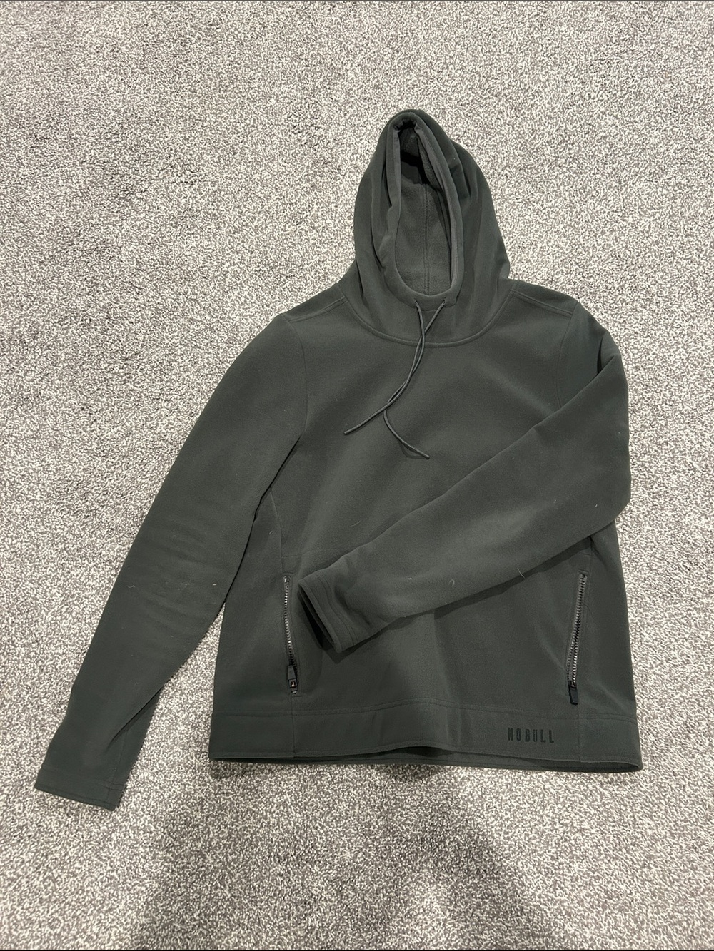 NOBULL Men's Charcoal Gray Lightweight Hoodie Jacket